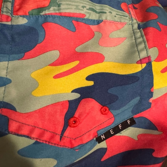 Neff Thunder Tropic Hot Tub Boardshorts Multicolored Floral Camo Size Large - Picture 6 of 10